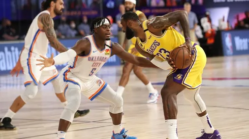 Lu Dort y LeBron James (Getty)