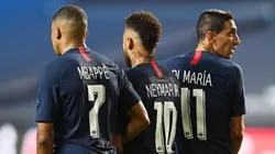 Foto de Neymar y Di María junto a Mbappé.