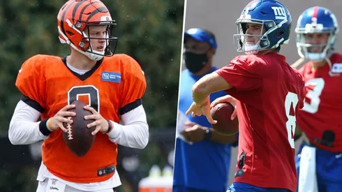 Joe Burrow y Daniel Jones (Getty Images)