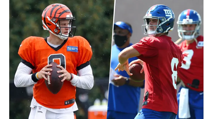 Joe Burrow y Daniel Jones (Getty Images)