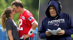 Gisele Bündchen, Tom Brady y Bill Belichick (Getty Images)