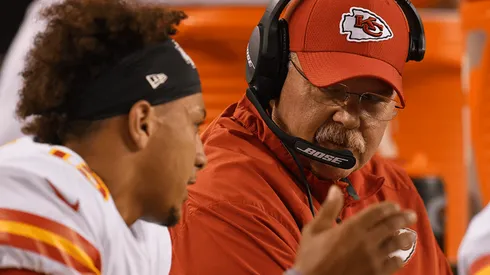 Patrick Mahomes y Andy Reid (Getty Images)