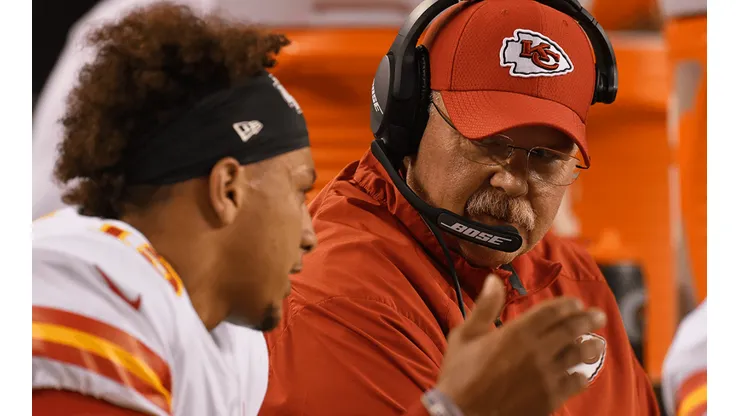 Patrick Mahomes y Andy Reid (Getty Images)