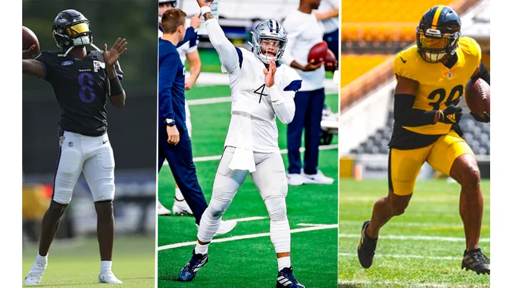 Ravens, Cowboys y Steelers en los campos de entrenamiento (@stellers, @dallascowboys y Getty Images)