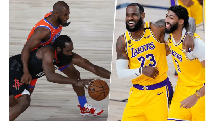 Chris Paul, James Harden, LeBron James y Anthony Davis (Getty Images)