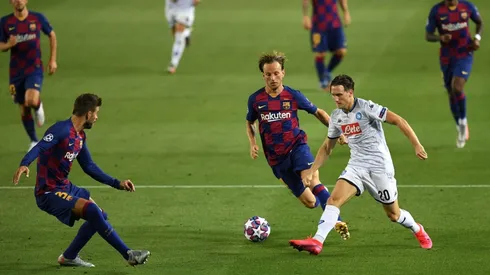 Foto de Ivan Rakitic ante Bayern Munich.