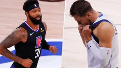 Marcus Morris y Luka Doncic (Getty Images)