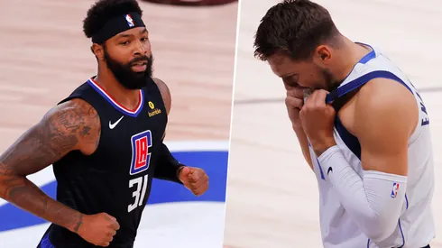 Marcus Morris y Luka Doncic (Getty Images)