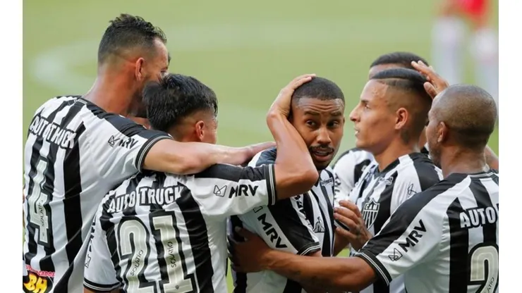 El festejo de los jugadores de Atlético Mineiro.