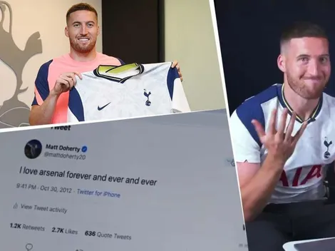 Es del Arsenal, Tottenham lo contrató y fue presentado borrando tuits viejos