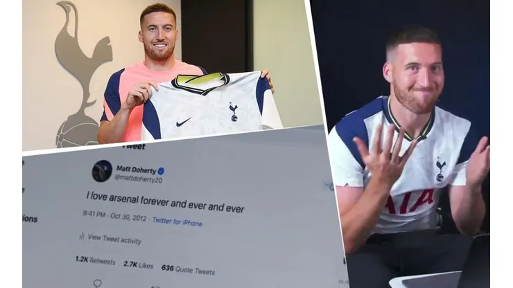Es del Arsenal, Tottenham lo contrató y fue presentado borrando tuits viejos