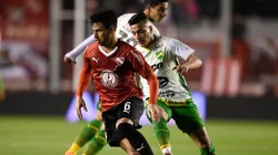 Juan Sánchez Miño en un partido de Independiente.