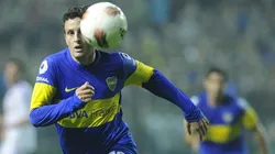 Pablo Ledesma con la camiseta de Boca Juniors.