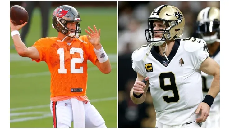 Tom Brady adelanta el juego ante Drew Brees y los Saints | Foto: Getty Images