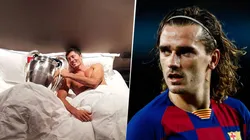 Griezmann le comentó a Lewandowski la foto con la Champions League