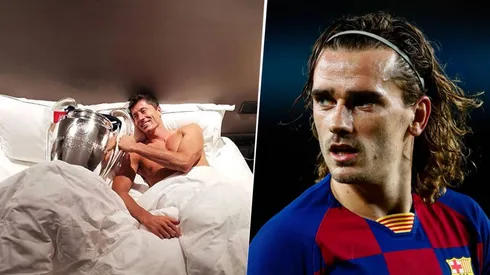 Griezmann le comentó a Lewandowski la foto con la Champions League