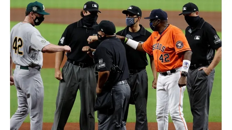 La protesta de Houston Astros y Oakland Athletics | Foto: Getty Images