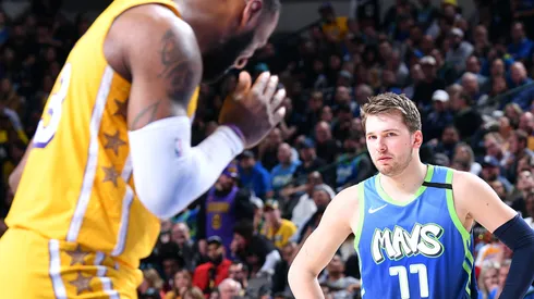 LeBron James y Luka Doncic (Getty Images)