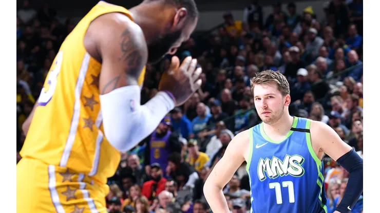 LeBron James y Luka Doncic (Getty Images)