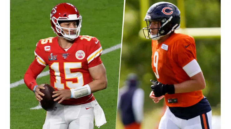 Patrick Mahomes y Nick Foles (Getty Images)