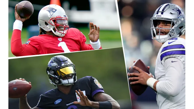 Cam Newton, Lamar Jackson y Dak Prescott (Getty Images)