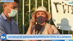 Una señora a Messi: “Quédate, verás pasar el cadáver de Bartomeu”