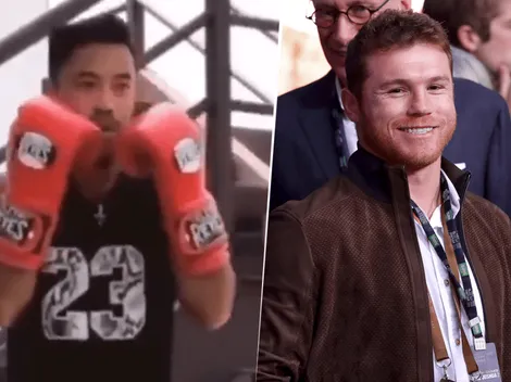 ¡Aquí estoy, Canelo! Marco Fabián mostró sus dotes para el boxeo