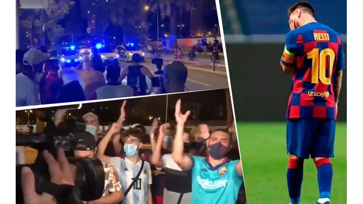 Video: los hinchas del Barcelona fueron al Camp Nou para pedir por Messi