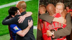 Lionel Messi, Pep Guardiola, Phil Jackson y Michael Jordan (Getty Images)