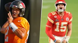 Tom Brady y Patrick Mahomes (Getty Images)