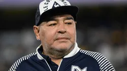 Diego Maradona, director técnico de Gimnasia.