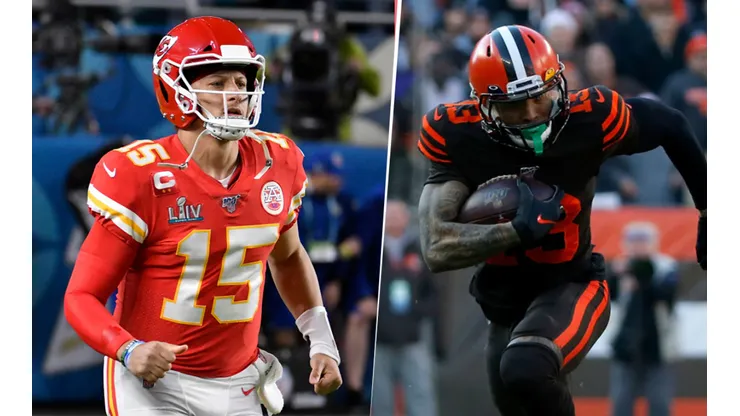 Patrick Mahomes y Odell Beckham Jr.(Getty Images)