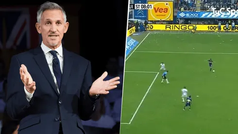 Lineker se volvió loco con el gol de rabona de Calleri relatado por Vignolo