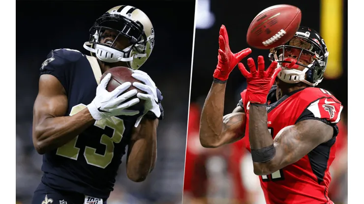Michael Thomas y Julio Jones (Getty Images)