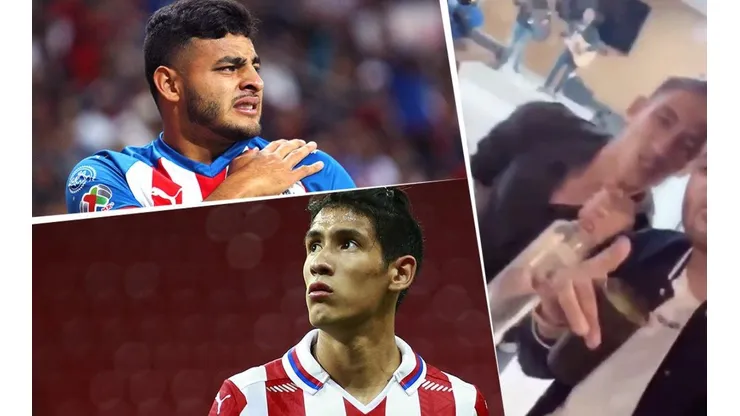 Chivas no tiene paz: Antuna y Vega de fiesta con botellas en la mano