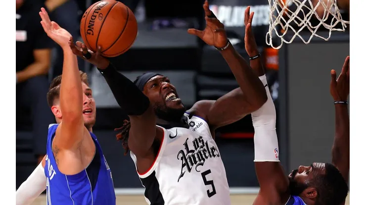 Luka Doncic y Montrezl Harrell (Getty)