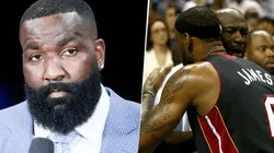 Kendrick Perkins, Michael Jordan y LeBron James (Getty Images)