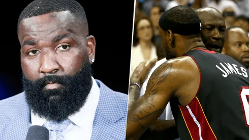 Kendrick Perkins, Michael Jordan y LeBron James (Getty Images)