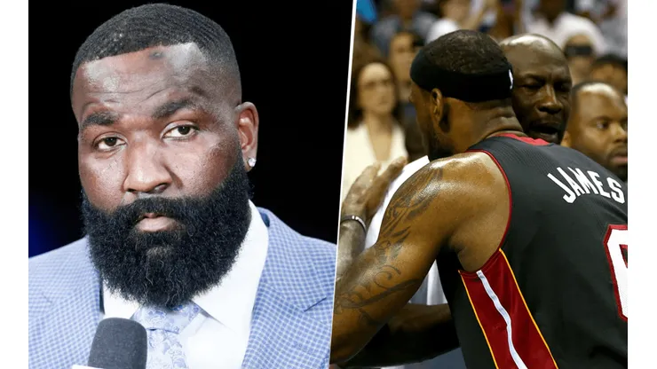 Kendrick Perkins, Michael Jordan y LeBron James (Getty Images)
