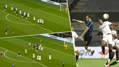 Godín apareció con un cabezazo letal para poner el 2 a 2 vs. Sevilla