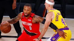 Damian Lillard en acción ante Los Angeles Lakers | Foto: Getty Images