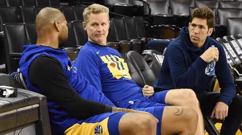 Bob Myers (der.) GM de los Warriors (Getty Images)