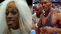 Dennis Rodman y Ron Artest (Captura de pantalla y Getty Images)