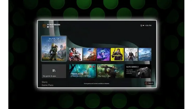 Primer vistazo al nuevo menú animado de la Xbox