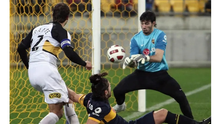 Foto de Javier García, arquero de Boca.
