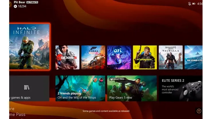Microsoft reveló las primeras imagánes de la interfaz que tendrá la Xbox Series X