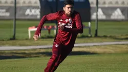 Paulo Díaz en el entrenamiento de River.