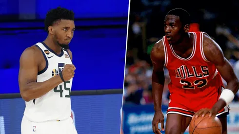 Donovan Mitchell y Michael Jordan (Getty Images)