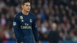 James Rodríguez con la camiseta de Real Madrid.