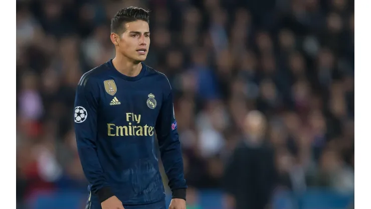 James Rodríguez con la camiseta de Real Madrid.